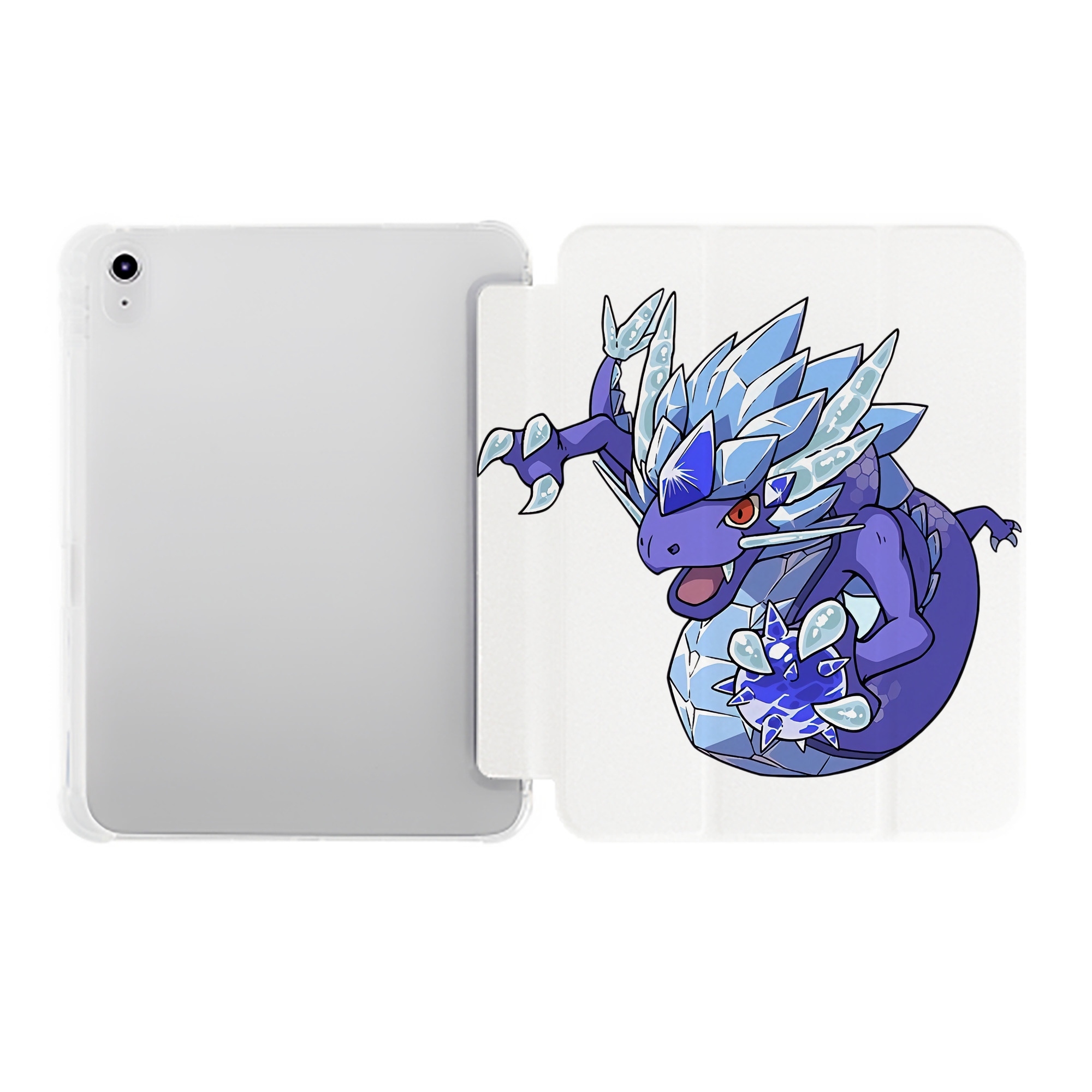 （画像用） 妖怪ウォッチ Yo-kai Watch IPad ケース ペン収納付き 三つ折りスタンド PUレザー×シリコン 対応機種9.5/10.5/10.9インチ